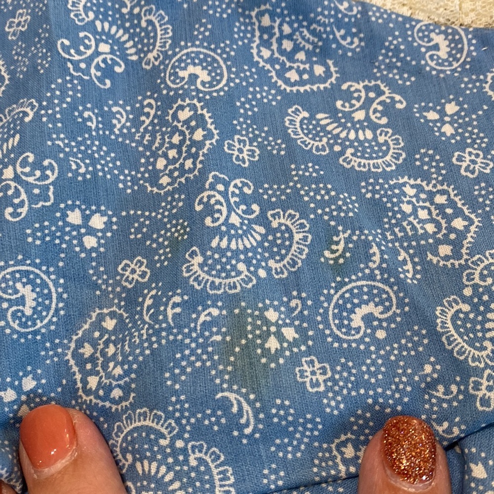 Vintage 60s 70s Floral Paisley Flutter Sleeve Cottagecore Lace Fit Flare Dress - Picture 11 of 14